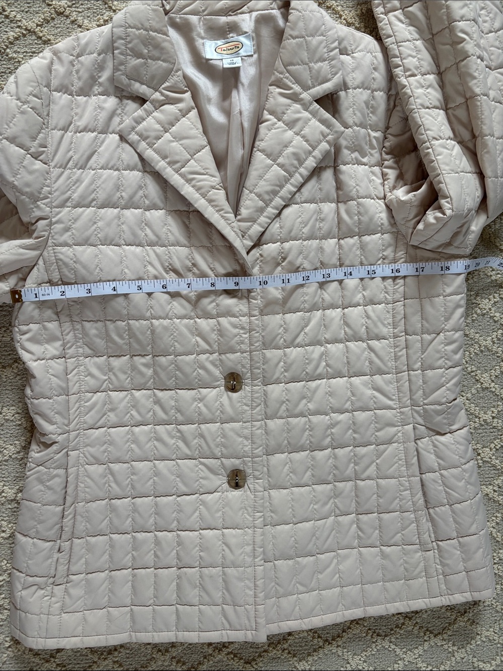 Talbots Quilted Button-Front Puffer Jacket - Picture 9 of 14
